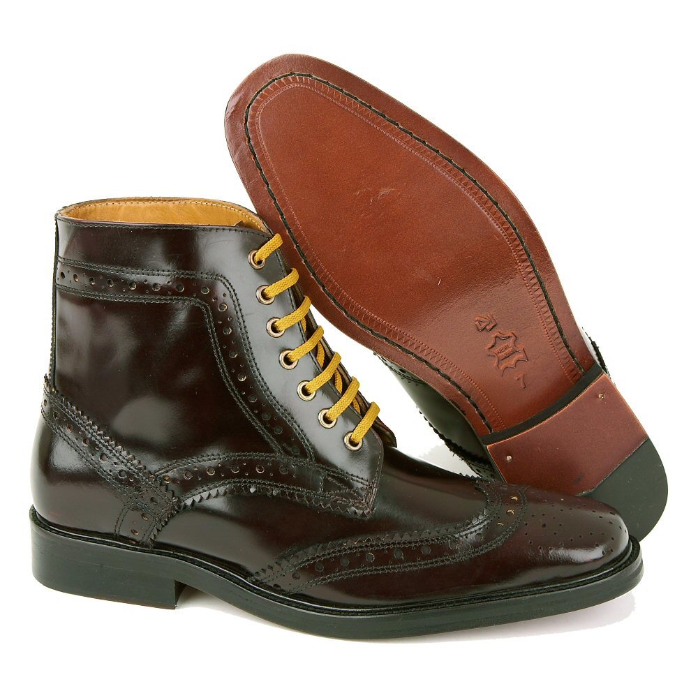 Delicious Junction Skin Mod Brogue Leather Boot Ox Blood UK 6 12